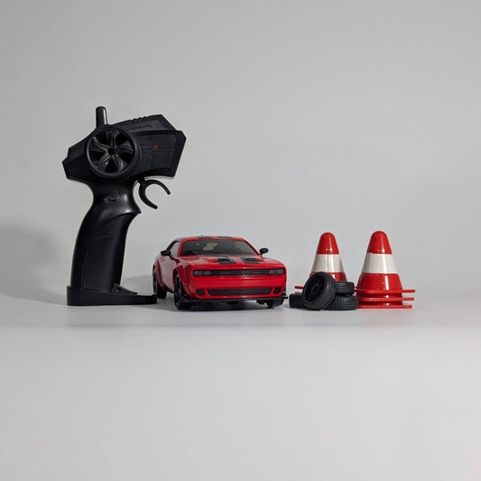 BeingBoys Dodge Challenger Muscle drift RC car front view, high-speed remote controlled RC car Chennai India.
