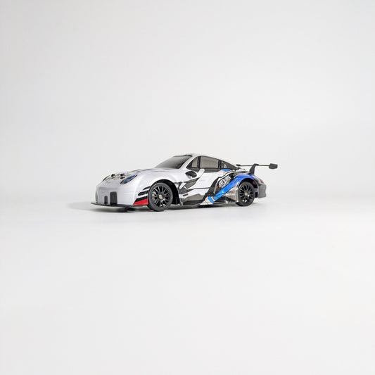 Side angle of BeingBoys Porsche 911 GT3 Gallop Xtreme drift RC car, high-speed racing RC car Chennai India.