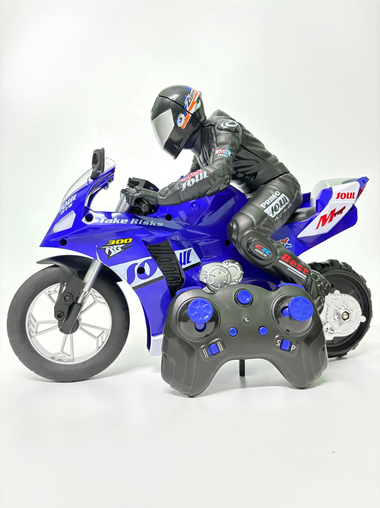 2.4G Stunt Drift RC Motorcycle with 6-Axis Gyroscope Blue