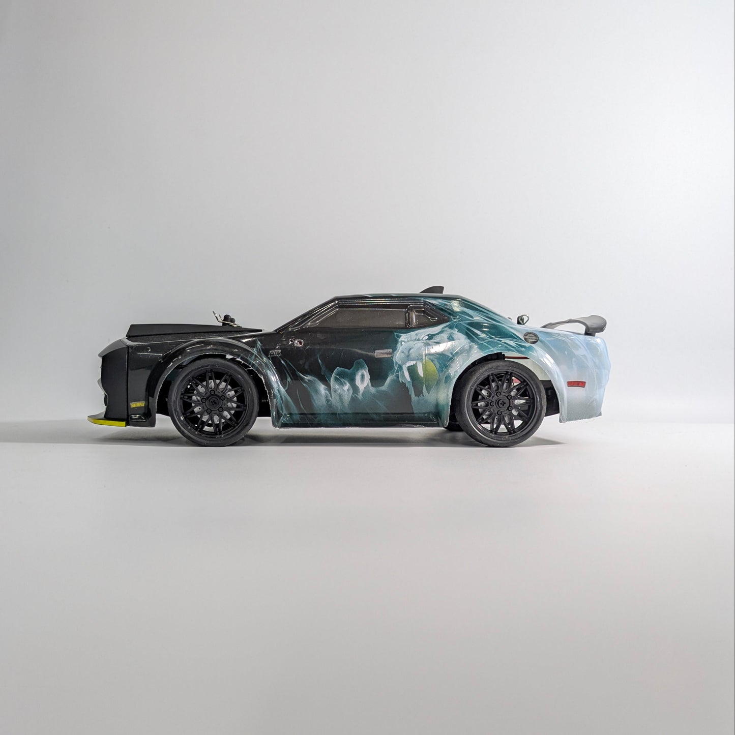 Rear view of BeingBoys Brushed Beast Fury RC car, drift cars India for RC community.