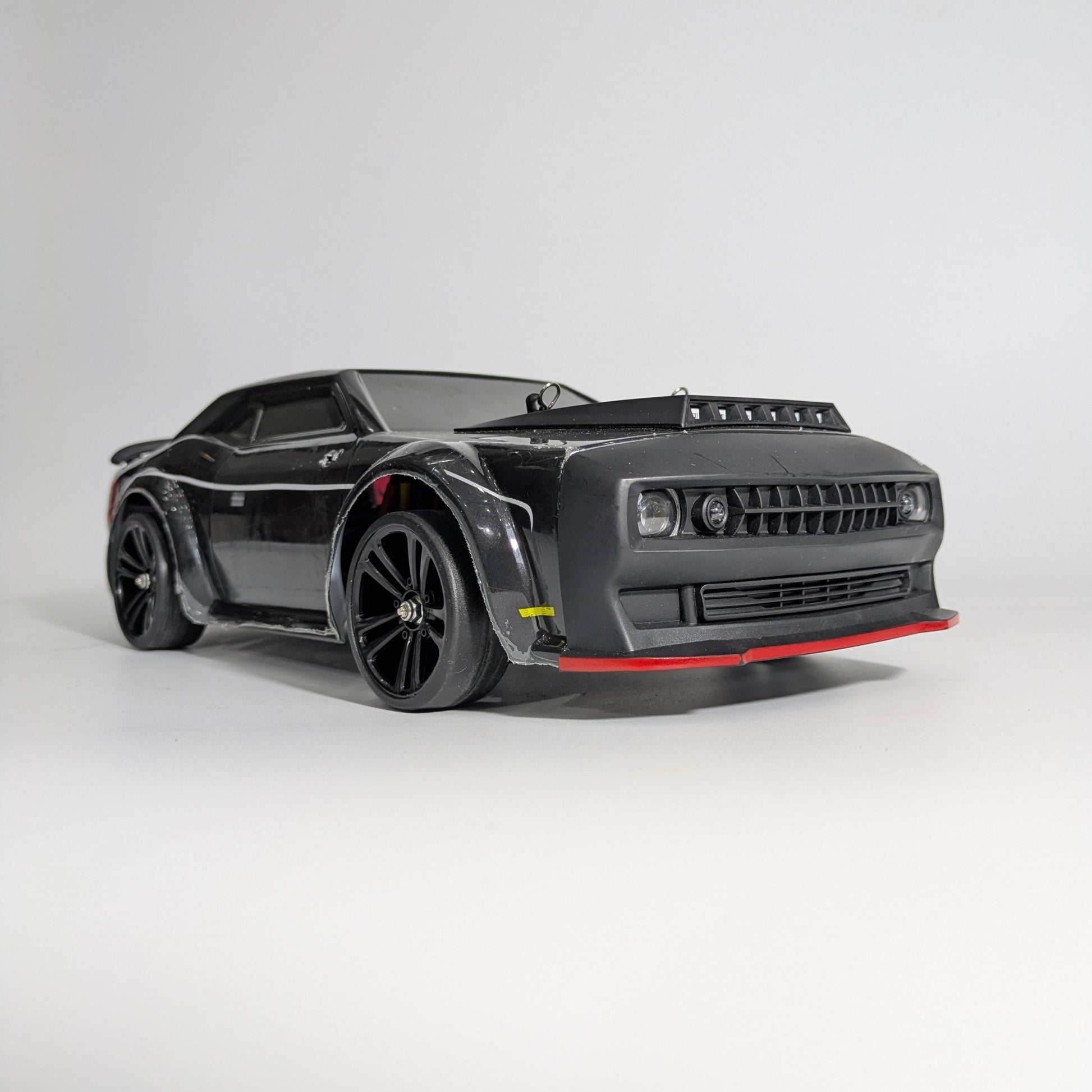 BeingBoys Dodge Challenger Brushless Beast Black drift RC car front view, RC car Chennai India.