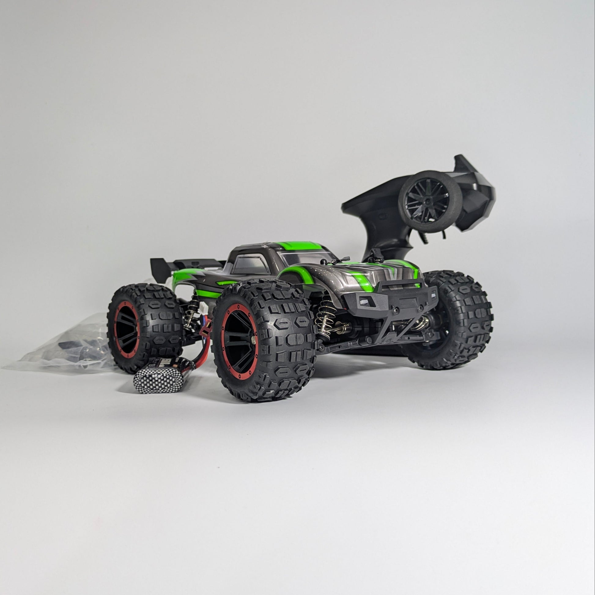Side view of BeingBoys outdoor crawler RC car India, remote controlled and offroad ready.