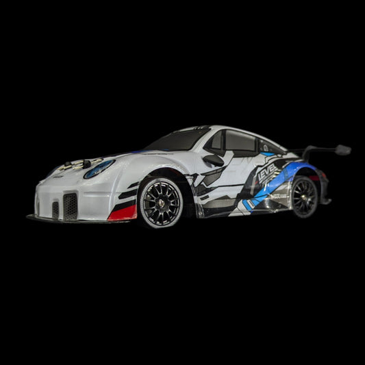 Side angle of BeingBoys Porsche 911 GT3 Gallop Xtreme drift RC car, high-speed racing RC car Chennai India.